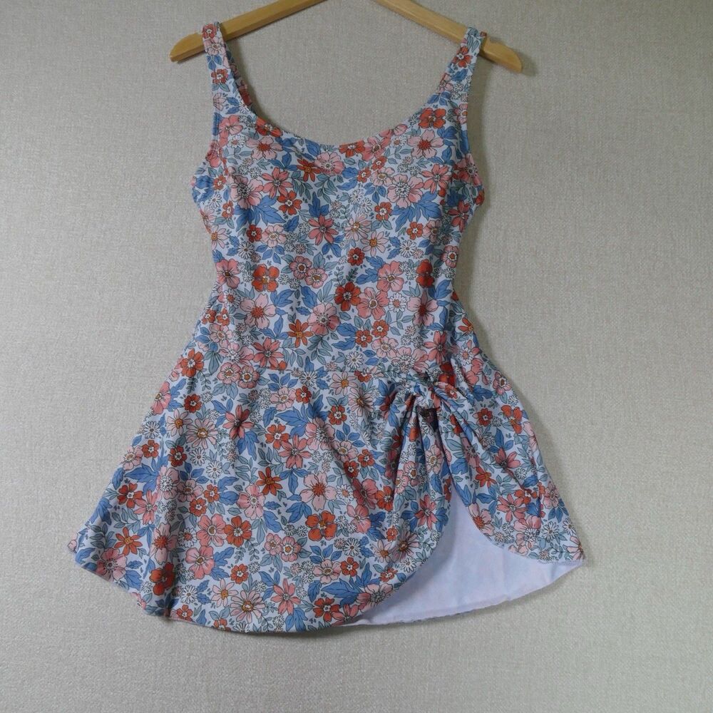 Eomenie Floral Swim Dress One Piece Swimsuit NWT Built-In Bra Cottagecore